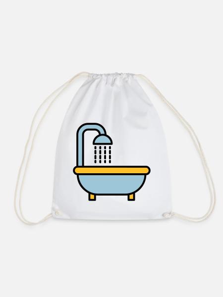 bathtub - Drawstring Bag - white