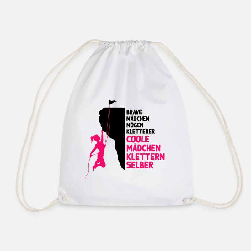 coole Mädchen klettern Kletterer Geschenk Frau - Turnbeutel - Weiß