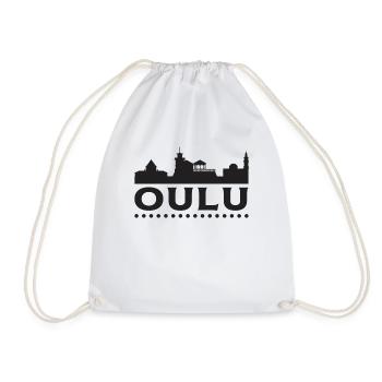 Oulu Finnland Stadt Ferien Geschenk Spruch Cool - Turnbeutel - Weiß - Vorne