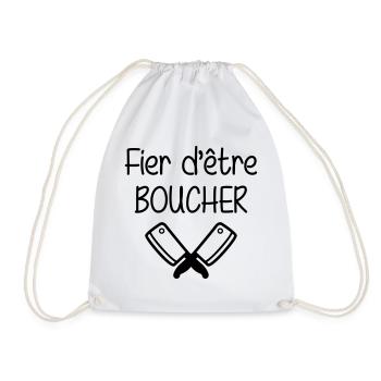 Fier d'être boucher - Sac de sport léger - blanc - Devant