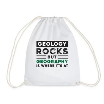 Geografie Lehrer Geocaching Geography GPS Geschenk - Turnbeutel - Weiß - Vorne