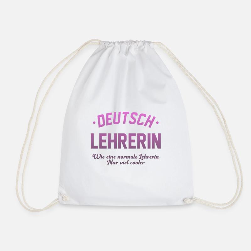 Deutschlehrerin Lehrerin Germanistik Spruch - Turnbeutel - Weiß