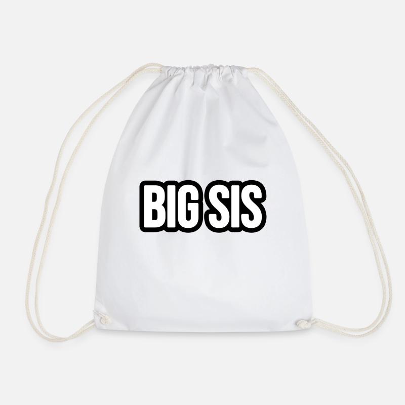 Big Sis - große Schwester - Turnbeutel - Weiß