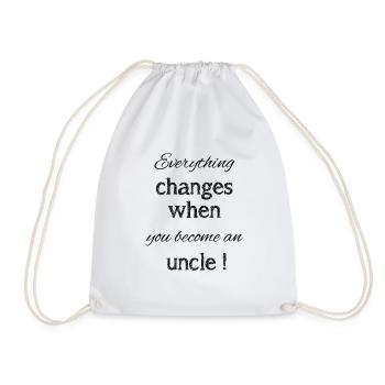 Become an uncle | Uncle | Best Uncle - Drawstring Bag - white - Front