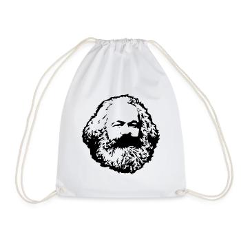 Karl Marx Gesicht Kommunismus Marxismus Philosoph - Turnbeutel - Weiß - Vorne