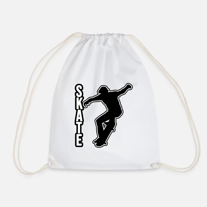 Skate - Skater - Drawstring Bag - white