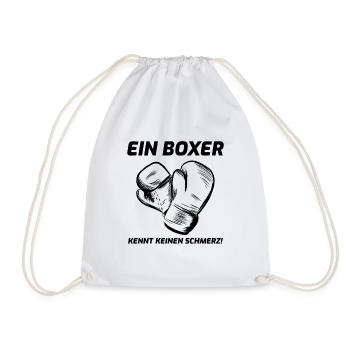 Boxen Boxer Boxhandschuhe Boxing Geschenk Spruch - Turnbeutel - Weiß - Vorne