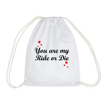 Vous êtes mon ride ou la | Love Couple amour - Sac de sport léger - blanc - Devant