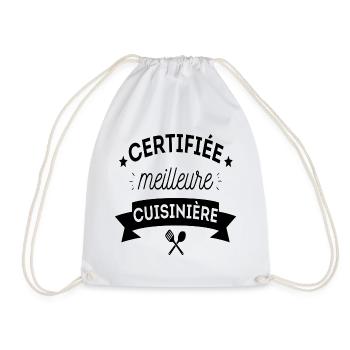 T shirt cuisine humour femme cuisinière cadeau - Sac de sport léger - blanc - Devant