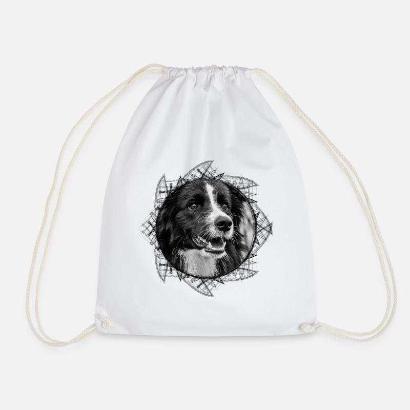 Border Collie - Turnbeutel - Weiß