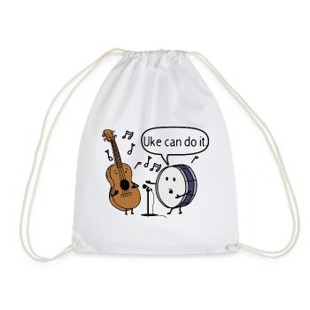 Uke can do it - Drawstring Bag - white - Front