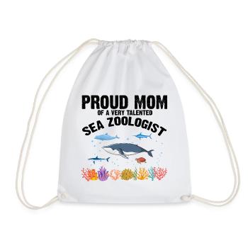 Fière Maman Ichtyologiste Biologiste Marine Océan Mer - Sac de sport léger - blanc - Devant