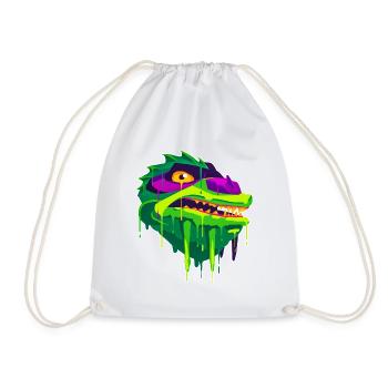 A Beautiful and Fun Kuo Toa Dragon Design - Drawstring Bag - white - Front