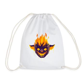 Un beau monstre magmine en flammes Design - Sac de sport léger - blanc - Devant