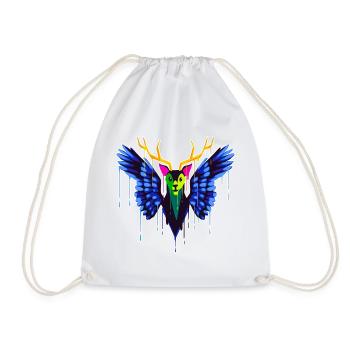 A Beautiful and Fun Peryton Bat Design - Drawstring Bag - white - Front