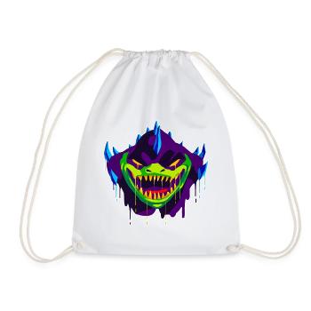 A Beautiful and Fun Slaadi Dragon Design - Drawstring Bag - white - Front