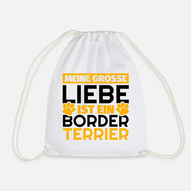 Border Terrier Geschenke lustig - Turnbeutel - Weiß
