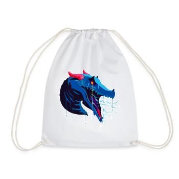 A Beautiful and Frightening Behir Monter Design - Drawstring Bag - white - Front