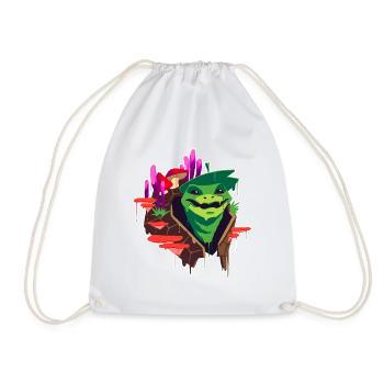 A Beautiful Druid of Spore Circle Design - Drawstring Bag - white - Front
