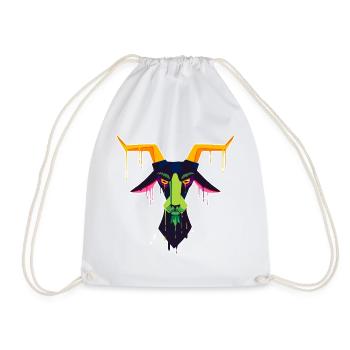 Un beau et drôle de design de chèvre faun - Sac de sport léger - blanc - Devant