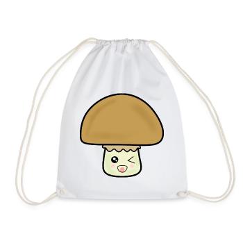 Kawaii clothes Pilz T-shirt Geschenk Pilzsammler - Turnbeutel - Weiß - Vorne