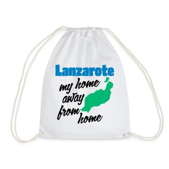 Lanzarote, my home away from home - Drawstring Bag - white - Front