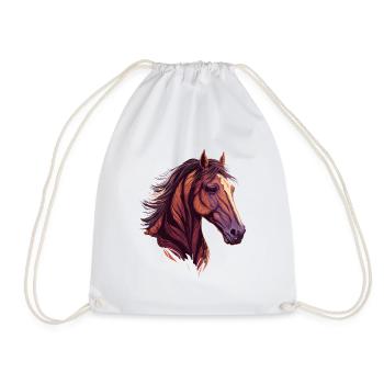Belle tête de cheval - Sac de sport léger - blanc - Devant