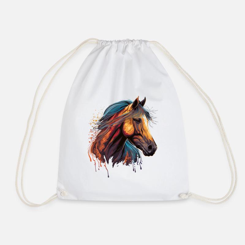 Chevaux - Sac de sport léger - blanc