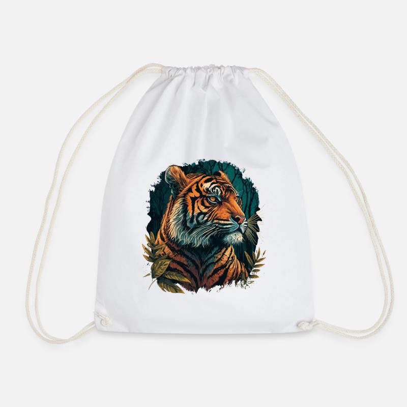 Tiger in Afrika - Turnbeutel - Weiß