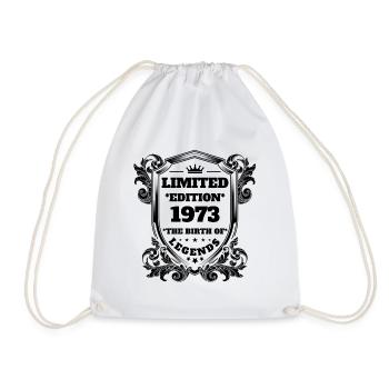 1973 Birthday vintage Vintage Retro - Drawstring Bag - white - Front