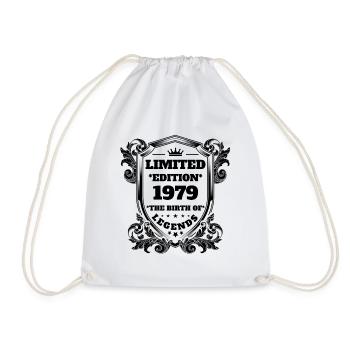 1979 Birthday vintage Vintage Retro - Drawstring Bag - white - Front