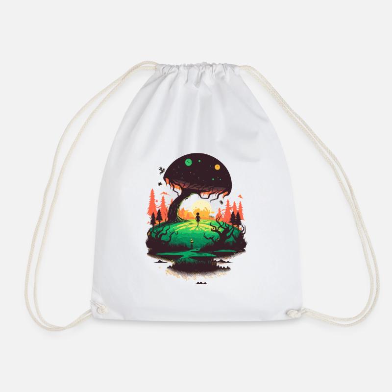 Alien Explorer - Drawstring Bag - white