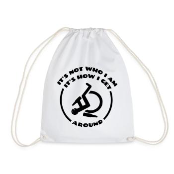 C’est ainsi que je traverse la vie dans mon fauteuil roulant # - Sac de sport léger - blanc - Devant