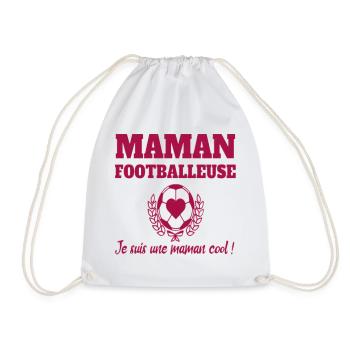Maman footballeuse humour football cadeau foot - Sac de sport léger - blanc - Devant