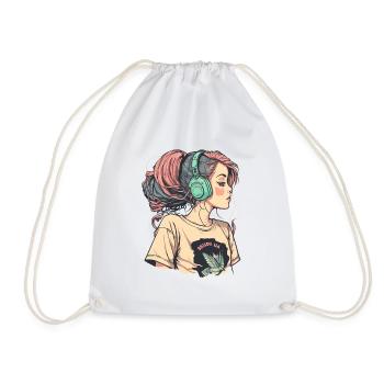 Lofi Beats - Drawstring Bag - white - Front