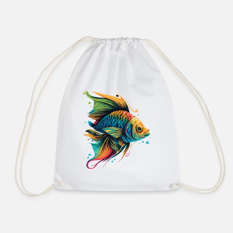 Einzigartiger Fisch - Turnbeutel - Weiß