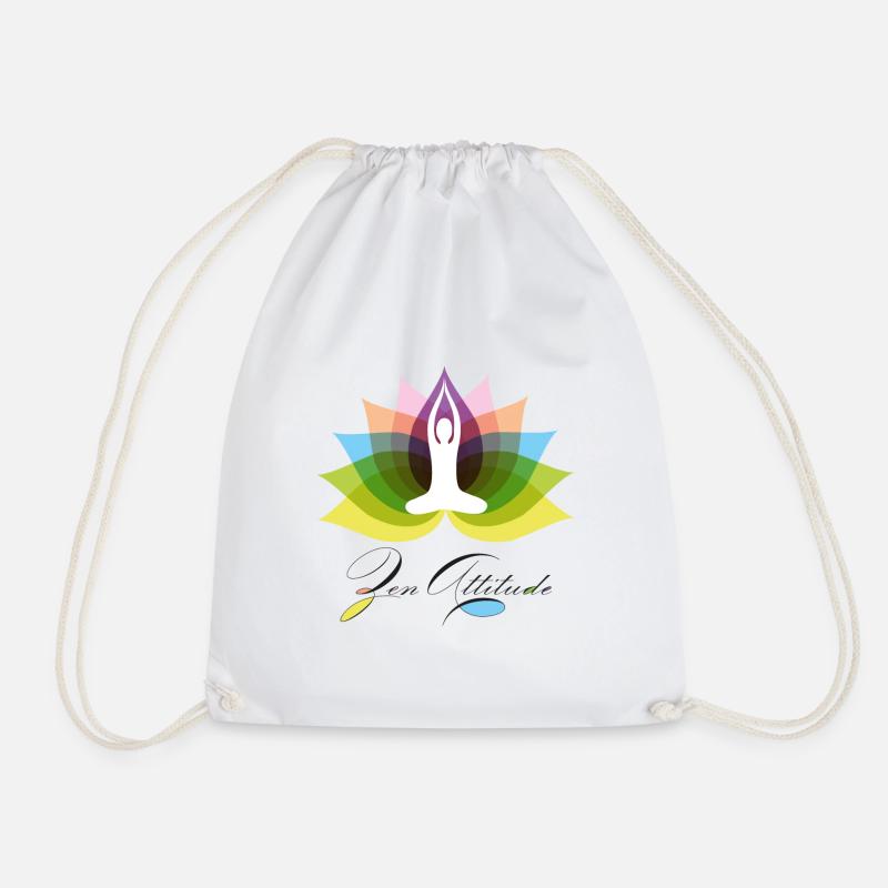 Zen Attitude - Drawstring Bag - white