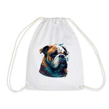 Bouledogue malheureux - Sac de sport léger - blanc - Devant