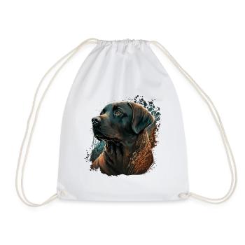 Superbe illustration de Labrador Retriever - Sac de sport léger - blanc - Devant