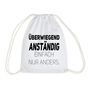 Anständig einfach nur anders - Turnbeutel - Weiß - Vorne