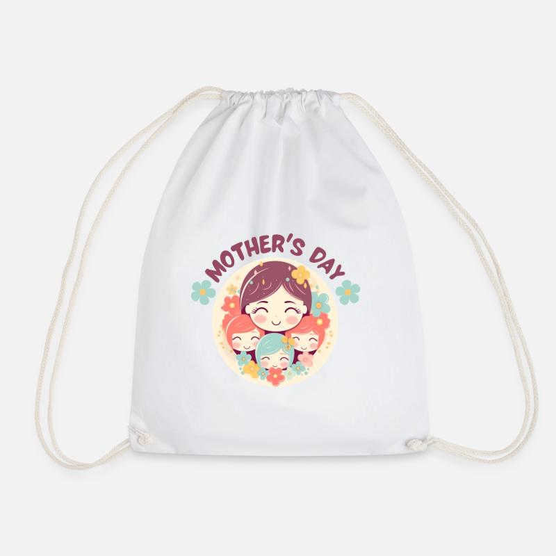 Mother's day - Drawstring Bag - white