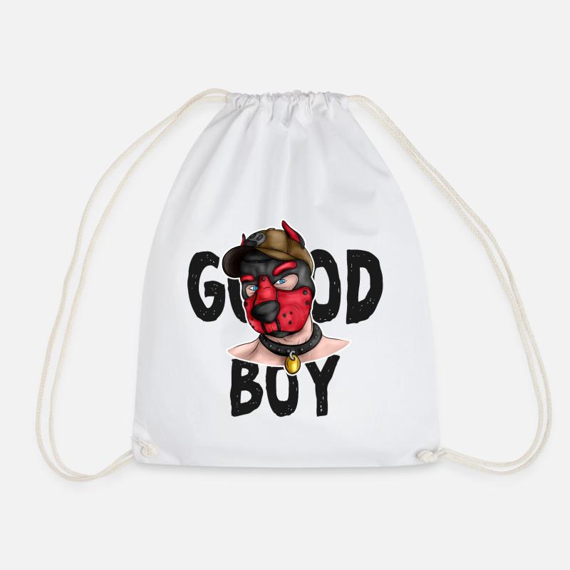 GoodBoyRed - Drawstring Bag - white