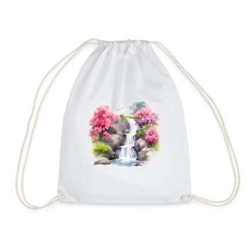 Beauté de l’eau et des fleurs - Sac de sport léger - blanc - Devant