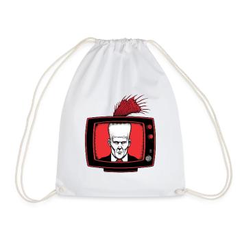 TV 01 - Drawstring Bag - white - Front