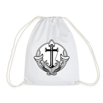 Anchor design for seafarers - Drawstring Bag - white - Front