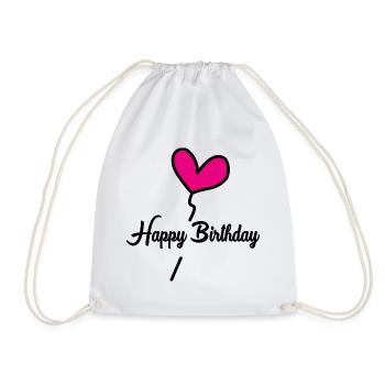 HAPPY BIRTHDAY - Sac de sport léger - blanc - Devant