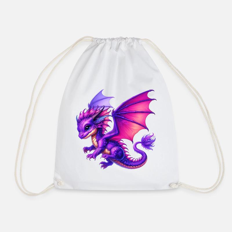 Drache - Turnbeutel - Weiß
