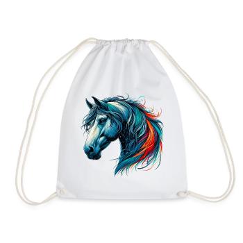 Cheval - Sac de sport léger - blanc - Devant
