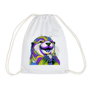Otter - Turnbeutel - Weiß - Vorne