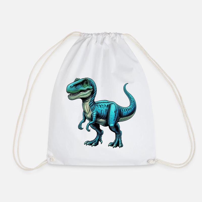 Dinosaurier - Turnbeutel - Weiß